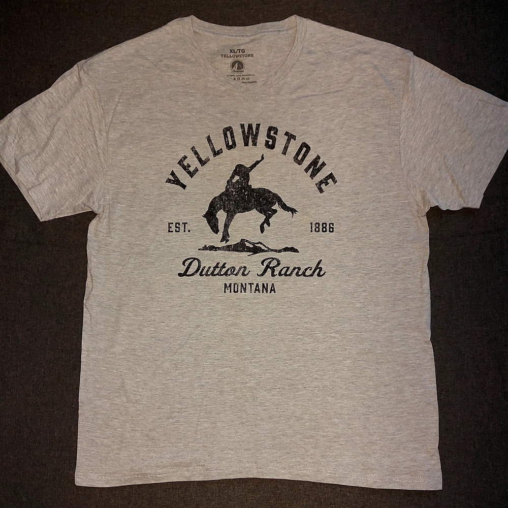 Yellowstone Dutton Ranch Unisex Gray T-Shirt XL